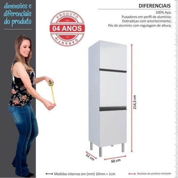 Imagem de Paneleiro De Aço Para Cozinha Gaia Flat Cozimax Branco