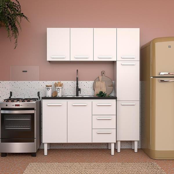 Imagem de Paneleiro de Aço para Cozinha Vênus Flat Cozimax Branco