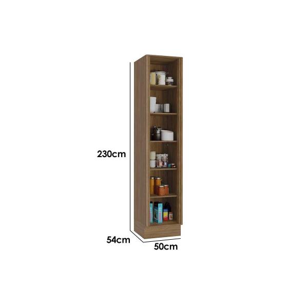 Imagem de Paneleiro de Cozinha Curve N628 c/ 2 Portas 50cm Nogueira - Kappesberg