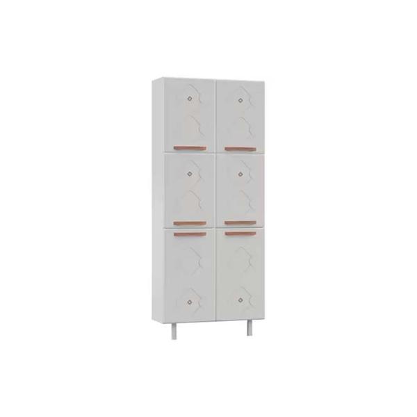 Imagem de Paneleiro de Cozinha Mirage New Aço c/ 6 Portas 80cm Branco - Telasul