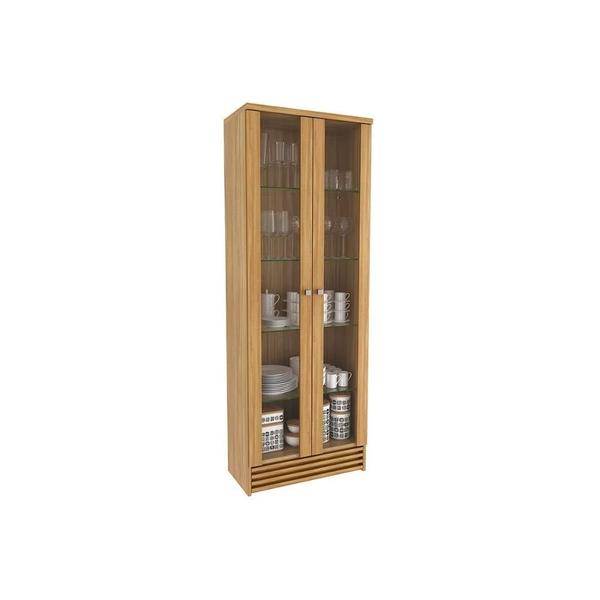 Imagem de Paneleiro de Cozinha Modulado CR6002 c/ 2 Portas c/ Vidro 64cm Natural - Tecno Mobili