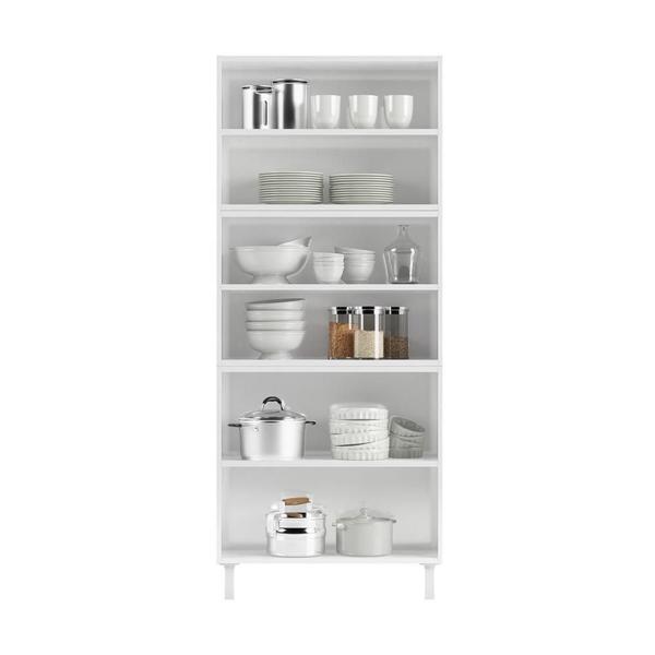 Paneleiro Duplo de Aço 80cm Regina Multimóveis Glass CR6132 Branco Imagem de Paneleiro Duplo de Aço 80cm Regina Multimóveis Glass CR6132 Branco