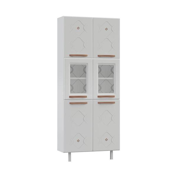 Paneleiro Duplo de Aço 80cm Regina Multimóveis Glass CR6132 Branco Imagem de Paneleiro Duplo de Aço 80cm Regina Multimóveis Glass CR6132 Branco