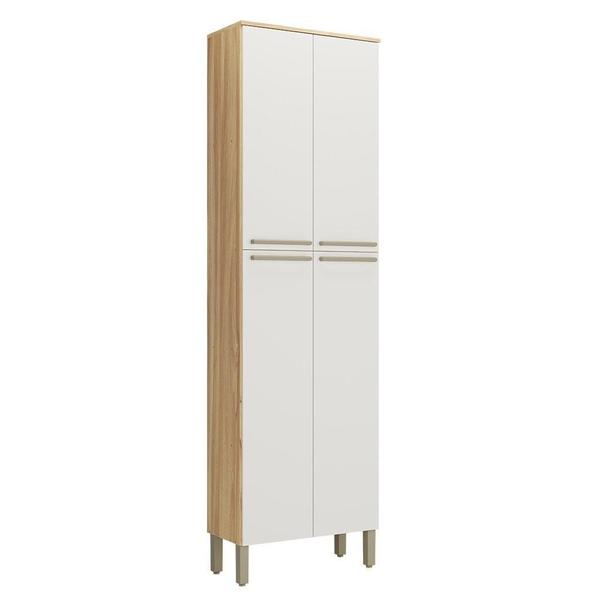 Imagem de Paneleiro Duplo Para Cozinha Com 4 Portas 100% Mdf Napoli Prime Rio Doce Amendoa/Offwhite