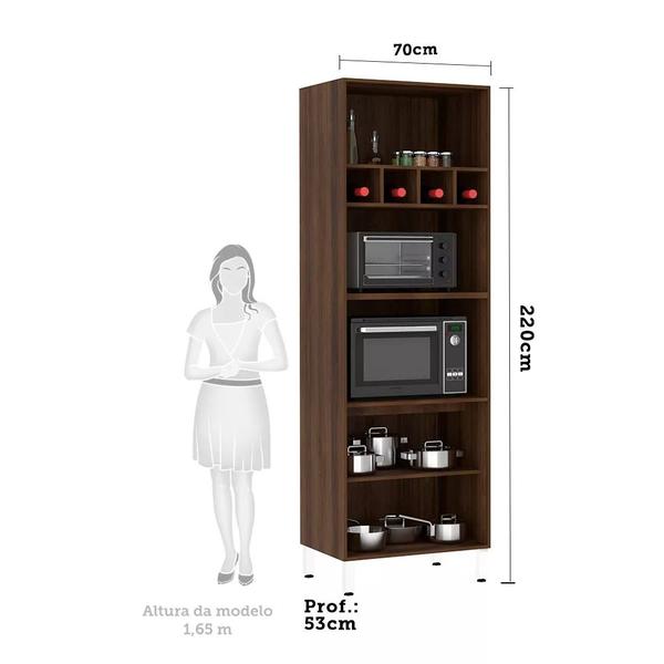 Imagem de Paneleiro Jade 70 cm Duplo Nicho 3 Portas Luciane