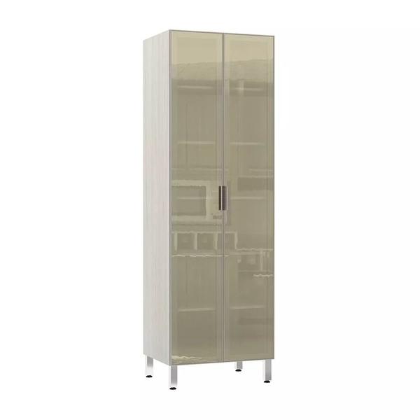 Imagem de Paneleiro Luciane 70cm Duplo 2 Portas com Vidro Reflecta Bronze Lis