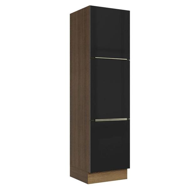 Imagem de Paneleiro Madesa Lux 60 cm 3 Portas - Rustic/Preto