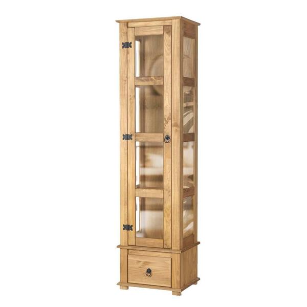 Paneleiro Simples 01 Porta Em Vidro 01 Gaveta Madeira Maciça Mel D151VL Shop JM Imagem de Paneleiro Simples 01 Porta Em Vidro 01 Gaveta Madeira Maciça Mel D151VL Shop JM