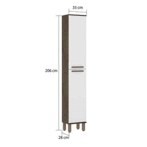 Imagem de Paneleiro Simples 35cm 2 Portas 3 Prateleiras Sara Luciane Móveis