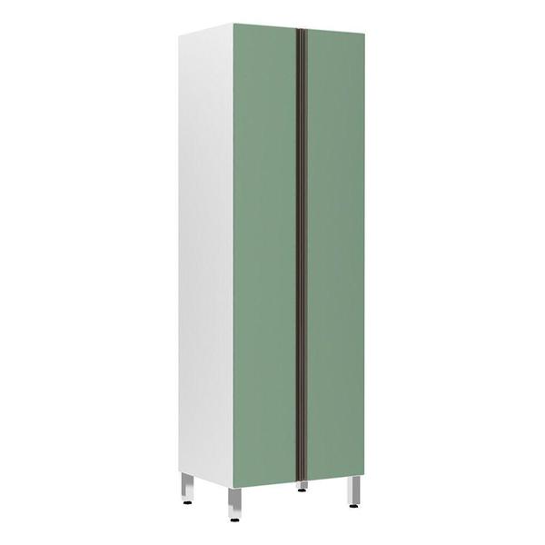 Imagem de Paneleiro Torre 70Cm 5 Prateleiras Pérola Branco C/ Verde