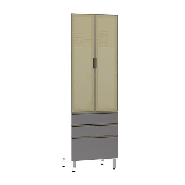 Imagem de Paneleiro Torre 70Cm Bronze Pérola Branco Com Cinza Puro