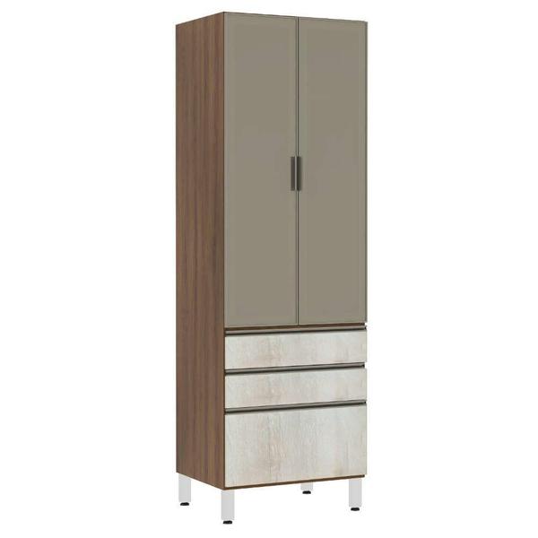 Imagem de Paneleiro Torre 70Cm Inox Bronze Dourado C/ Legno Crema