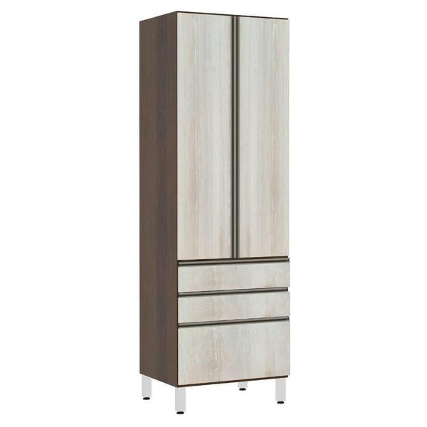 Imagem de Paneleiro Torre 70Cm Jade Nogueira Dourado Com Legno Crema