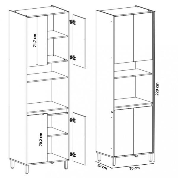 Imagem de Paneleiro Torre Quente 4 Portas 70cm Denver  Herval