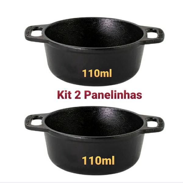 Imagem de Panelinha Cumbuca Ferro Para Servir  Kit 2 unidades