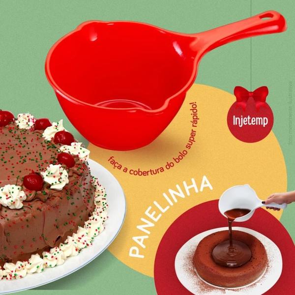 Imagem de Panelinha para Confeiteiro 1,1l em Plastico Vermelha  Injetemp 