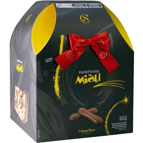 Imagem de Panetone Clássico Trufado Recheado 650g Chocotone Cremoso Chocolate ao Leite Ceia Presente Natal