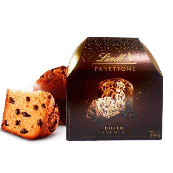 Panetone LINDT Duplo Chocolate 400g (3 unidades) - VIRGINIA Imagem de Panetone LINDT Duplo Chocolate 400g (3 unidades)