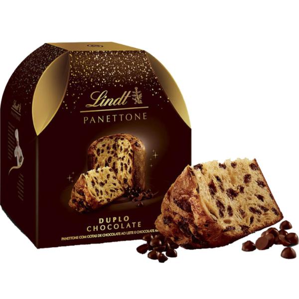Panetone LINDT Duplo Chocolate 400g (3 unidades) - VIRGINIA Imagem de Panetone LINDT Duplo Chocolate 400g (3 unidades)