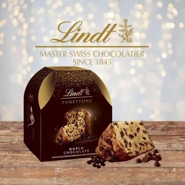Panetone LINDT Duplo Chocolate 400g (3 unidades) - VIRGINIA Imagem de Panetone LINDT Duplo Chocolate 400g (3 unidades)
