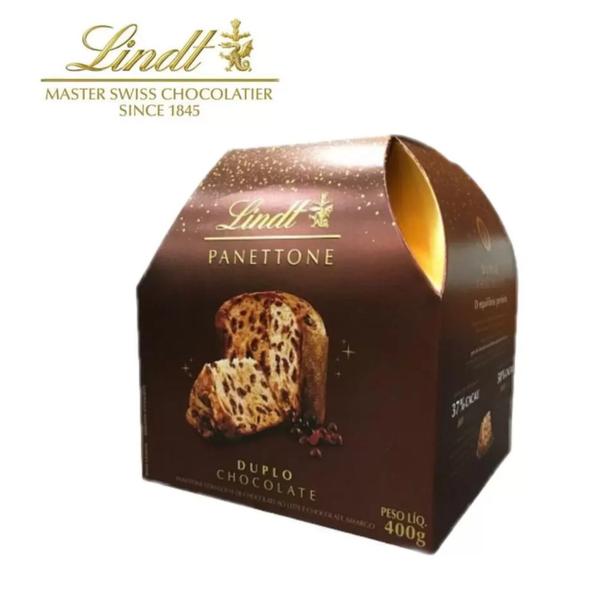 Panetone LINDT Duplo Chocolate 400g (3 unidades) - VIRGINIA Imagem de Panetone LINDT Duplo Chocolate 400g (3 unidades)