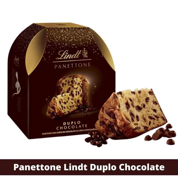 Imagem de Panetone Lindt, Duplo Chocolate, Trufas e Caixa de Alfajor