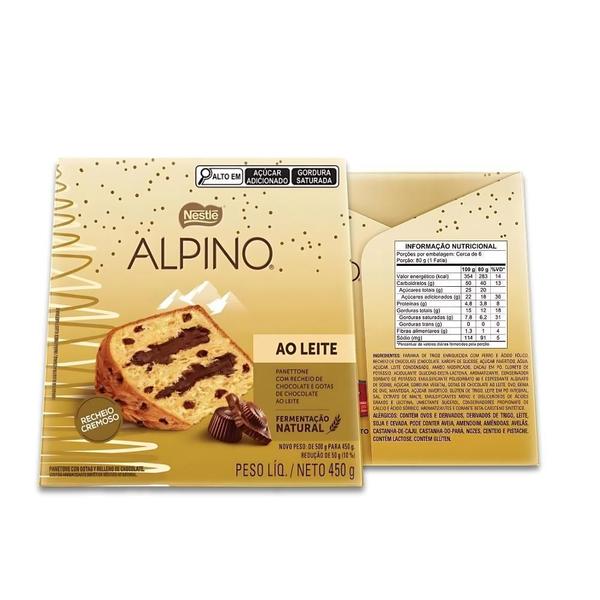 Imagem de Panettone Alpino Chocolate Kit 10 Chocotones Nestlé 450G