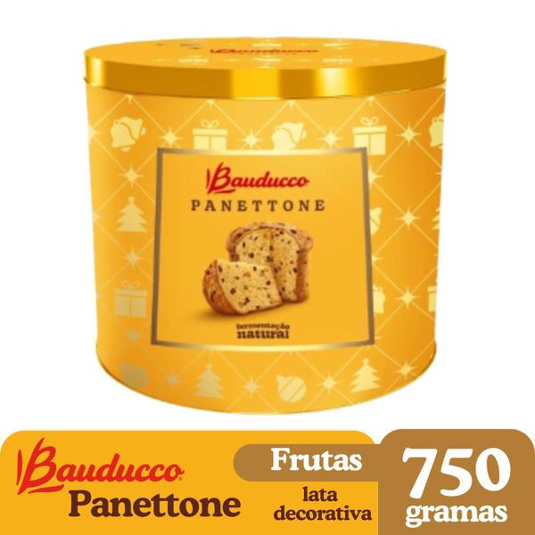 Imagem de Panettone Bauducco Natal Frutas - Lata Decorada 750g