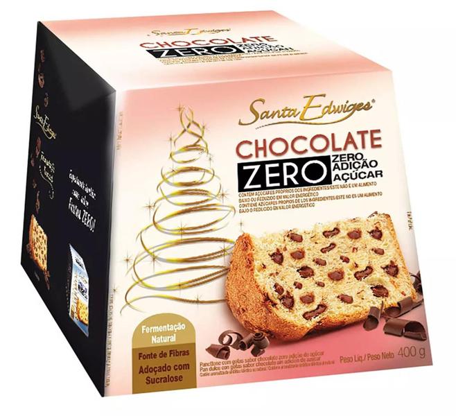 Panettone Chocotone Zero Açúcar 400g Sucralose Santa Edwiges Imagem de Panettone Chocotone Zero Açúcar 400g Sucralose Santa Edwiges