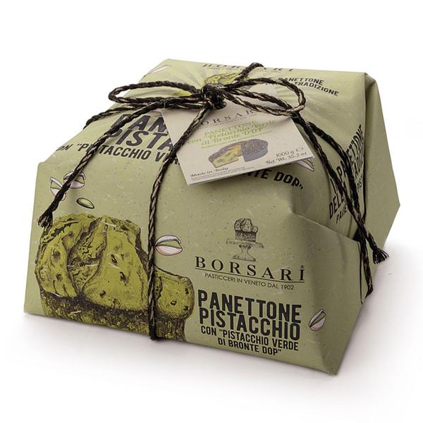 Panettone com Creme de Pistache Borsari 1kg Imagem de Panettone com Creme de Pistache Borsari 1kg