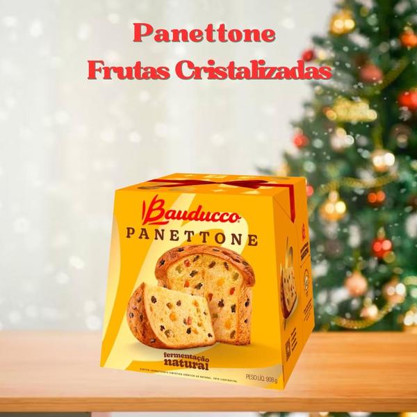 Imagem de Panettone Frutas Cristalizadas Fermentação Natural Bauducco 908g