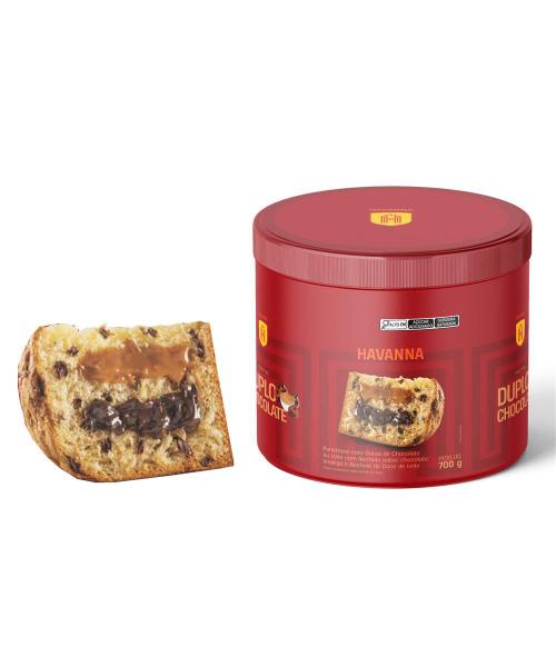 Imagem de Panettone Havanna Lata Duplo Recheio com Gotas de Chocolate 700G