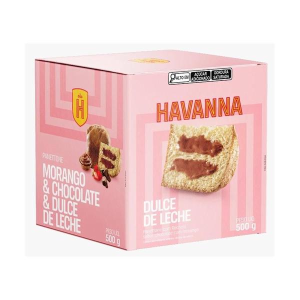 Panettone Havanna Morango e Chocolate com Doce de Leite 500g Imagem de Panettone Havanna Morango e Chocolate com Doce de Leite 500g