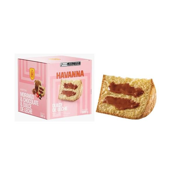 Panettone Havanna Morango e Chocolate com Doce de Leite 500g Imagem de Panettone Havanna Morango e Chocolate com Doce de Leite 500g