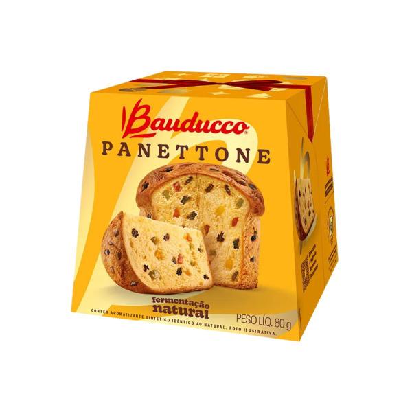 Panettone Mini Bauducco Frutas 80g Imagem de Panettone Mini Bauducco Frutas 80g
