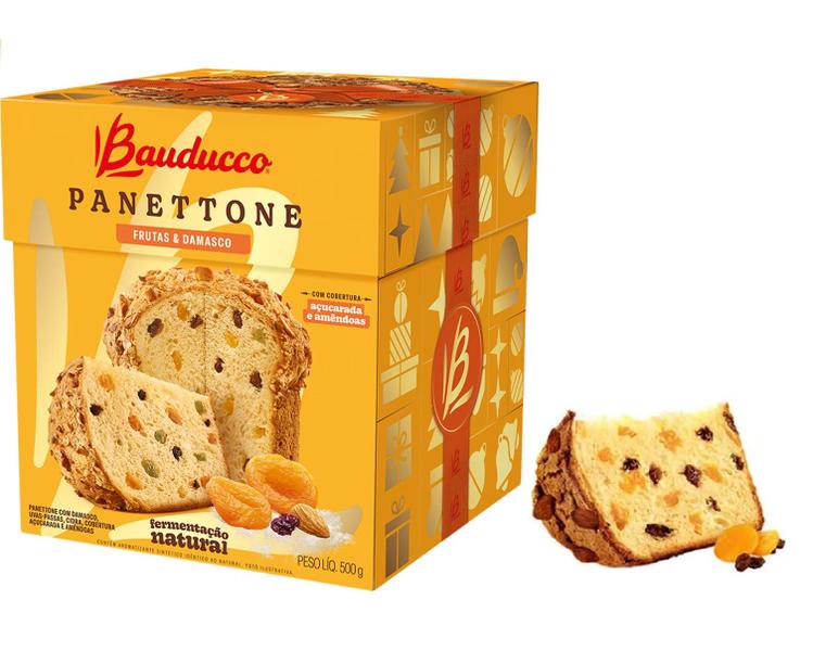 Panettone Speciale Frutas E Damasco 500g Panetone - Bauducco Imagem de Panettone Speciale Frutas E Damasco 500g Panetone