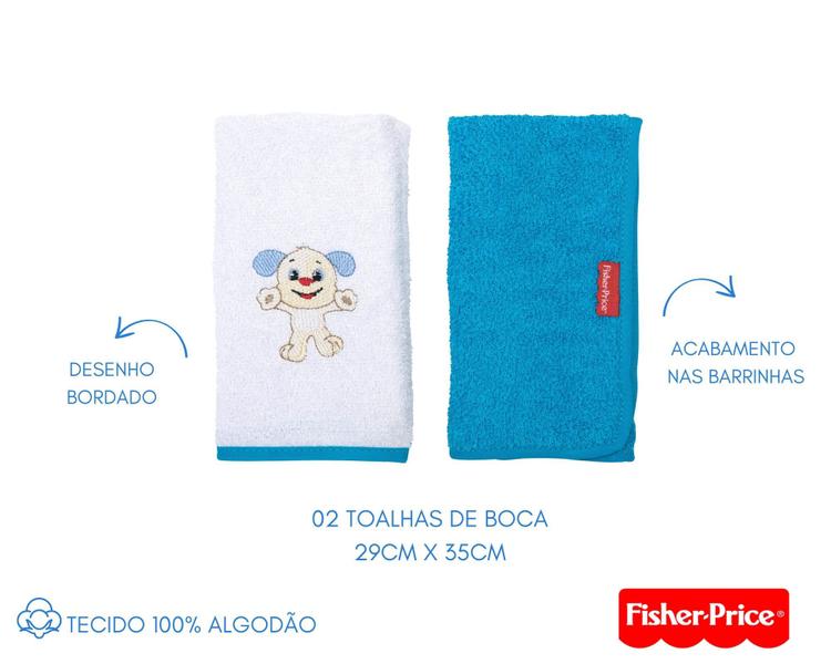 Imagem de Paninho de boca felpudo bordado fisher-price bebê enxoval