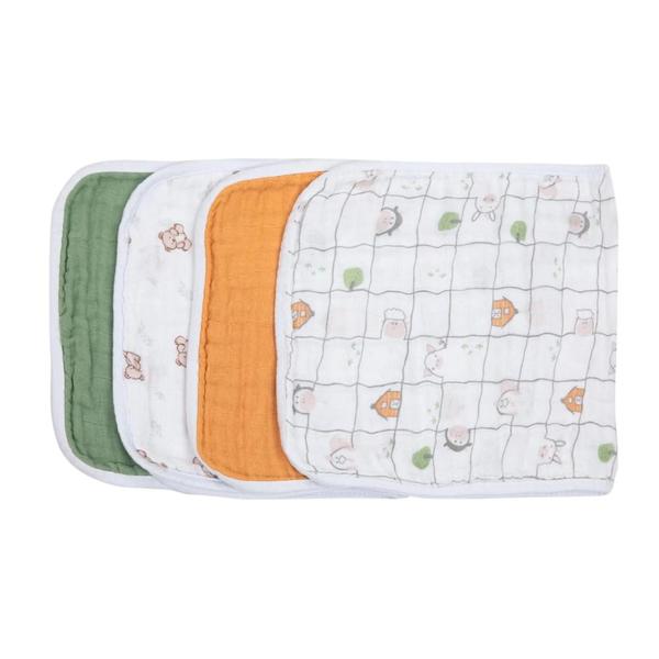 Imagem de Paninho De Ombro Soft Premium Papi Baby 50Cm X 22Cm Contem 04 Un Ursinho Bolinha 