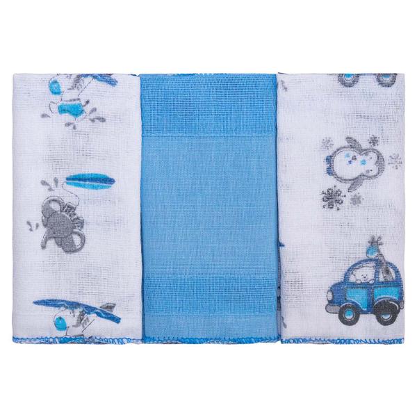 Pano De Boca Estampado Bercinho 34x40cm - Kit C/ 3 Unidades - Incomfral Imagem de Pano De Boca Estampado Bercinho 34x40cm - Kit C/ 3 Unidades