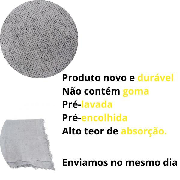 Imagem de Pano De Chao Atacado Alvejado Branco Médio Kit Com 10 Peça