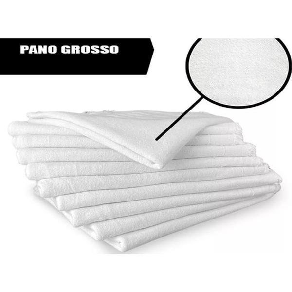 Imagem de Pano de chão saco branco kit com 3 unidades Tam M algodão