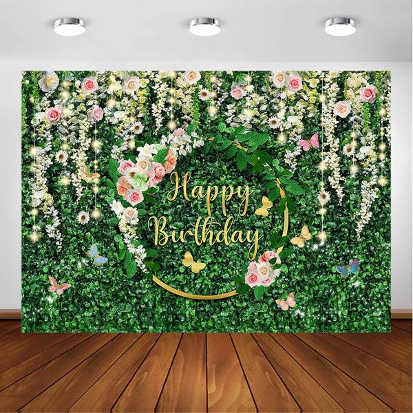 Imagem de Pano de fundo Avezano Greenery Birthday Jungle Safari 3x2m Vinil