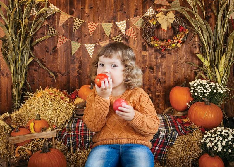 Imagem de Pano de fundo fotográfico AIIKES Fall Thanksgiving, vinil de 2,1 x 1,5 m