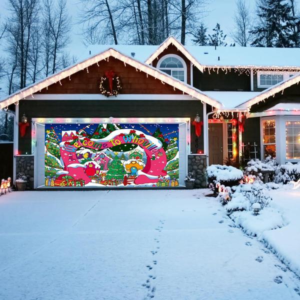 Imagem de Pano de fundo fotográfico CUMIA Whoville Winter Christmas 3x1,8m