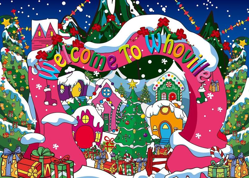 Imagem de Pano de fundo fotográfico CUMIA Whoville Winter Christmas 3x2,4m