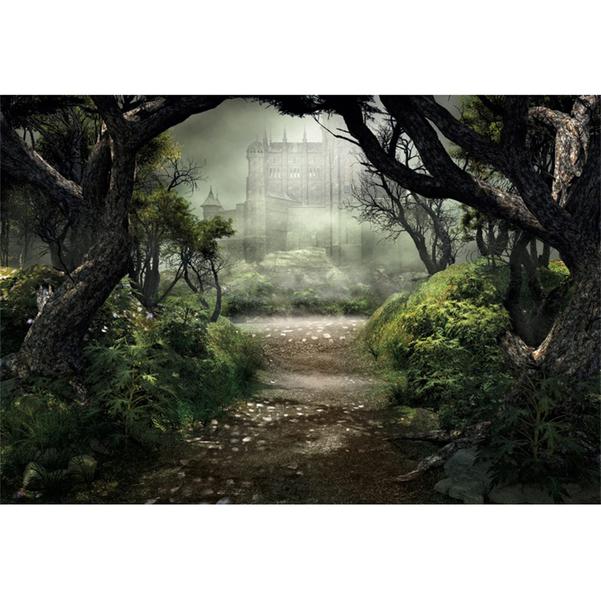 Imagem de Pano de fundo fotográfico Renaiss Enchanted Forest 2,2 x 1,5 m em vinil