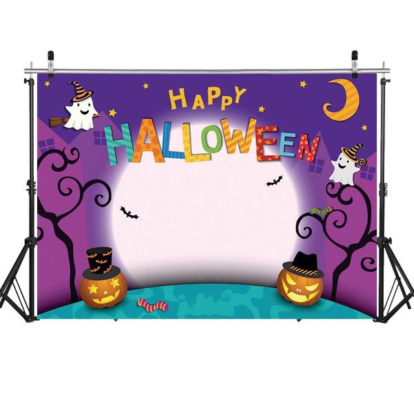 Imagem de Pano de fundo fotográfico WOLADA Halloween 210x150cm Vinil