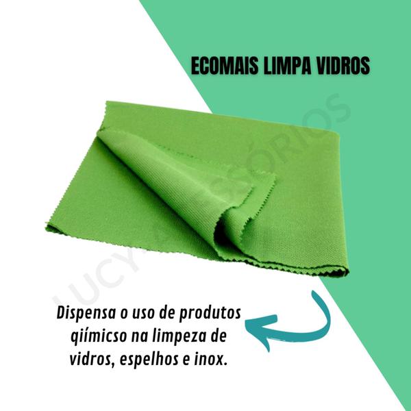 Imagem de Pano De Limpeza De Vidros Ecomais Ákora Premium 3 Unidades