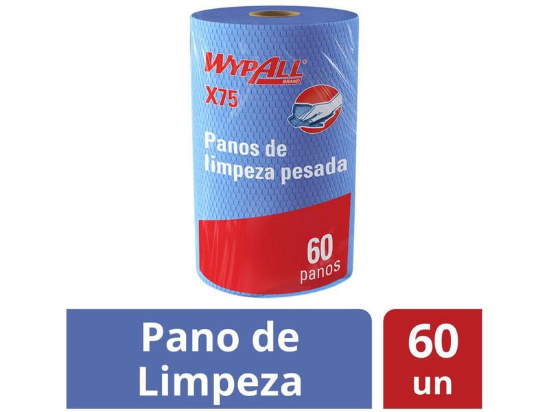 Imagem de Pano de Limpeza Multiuso Microfibra WypAll - X75 60 Unidades