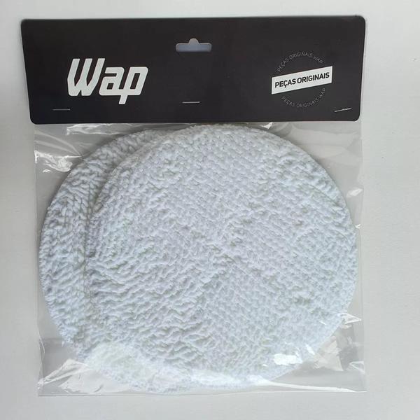 Imagem de Pano Mop Pad Branco Para Polidora De Piso Wap Brilha Up